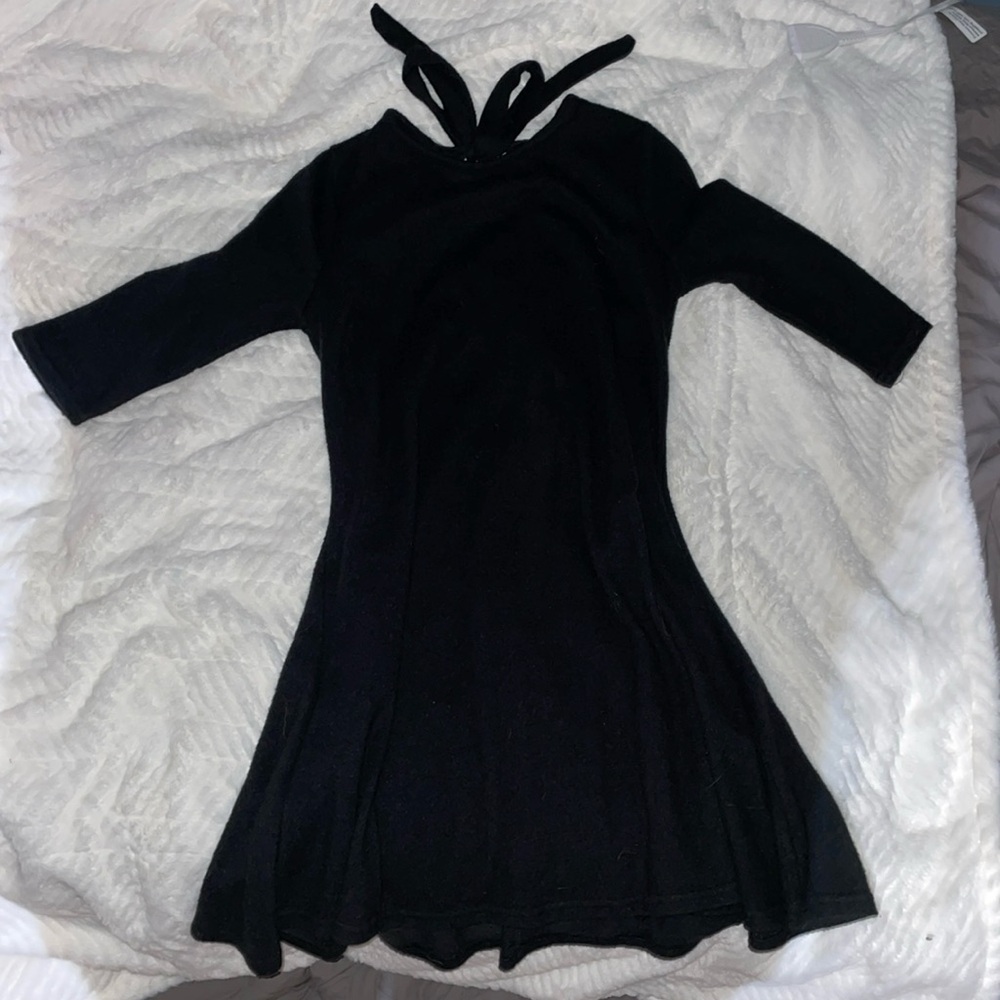 Black dress from Francesca’s, open back with tie size XS